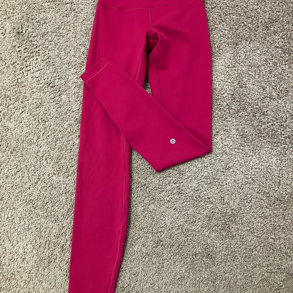 lululemon athletica Wunder Train 28in Leggings in Ruby Red